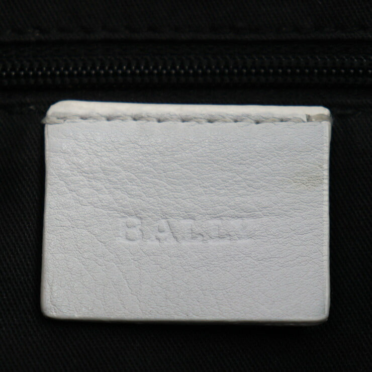 BALLY バリー ワンショルダーバッグ ショルダーバッグ - レザー ホワイト系 ステッチ キルティング チェーン フラップ