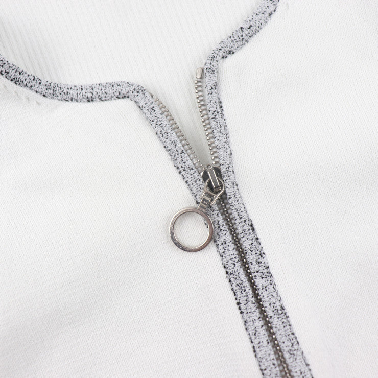 新品未使用展示品 3.1 Phillip Lim 3.1フィリップリム ジップアップ ノースリーブ その他トップス PS15-7380SPS 表記サイズ XS ナイロン ポリウレタン ホワイト グレー シルバー金具 タンクトップ