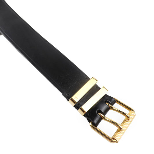 美品 TOM FORD トムフォード ダブルピンベルト ベルト - 表記サイズ 70/28 レザー ブラック ゴールド金具