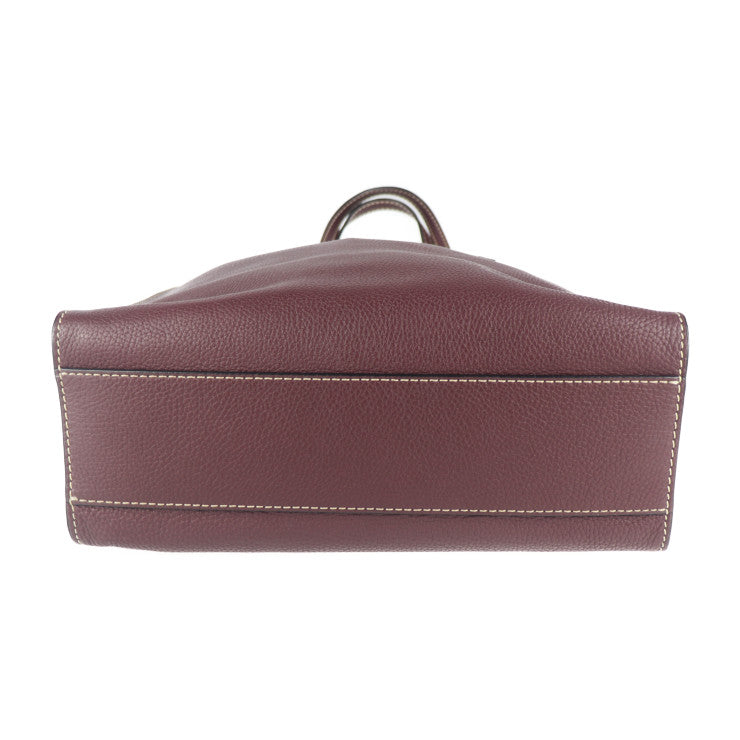 超美品 MARC JACOBS マークジェイコブス EWショッパー ザ ボールド グラインド トートバッグ M0012566 レザー バーガンディ系 ワイン系 ゴールド金具 ポーチ付き ショルダーバッグ