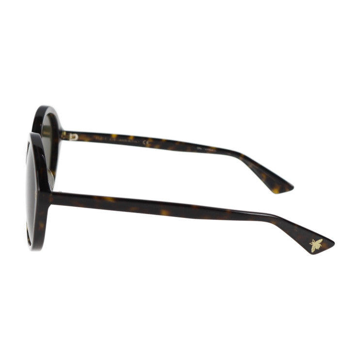 美品 GUCCI グッチ サングラス サングラス GG0023SA 表記サイズ 57 20-145 プラスチック ブラウン系 ゴールド金具 蜂 Bee ラウンド