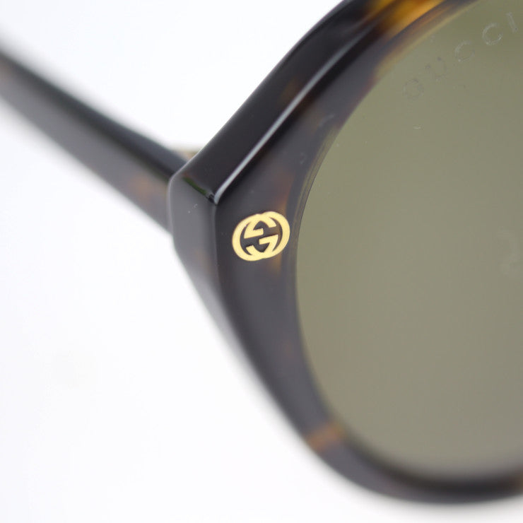 美品 GUCCI グッチ サングラス サングラス GG0023SA 表記サイズ 57 20-145 プラスチック ブラウン系 ゴールド金具 蜂 Bee ラウンド