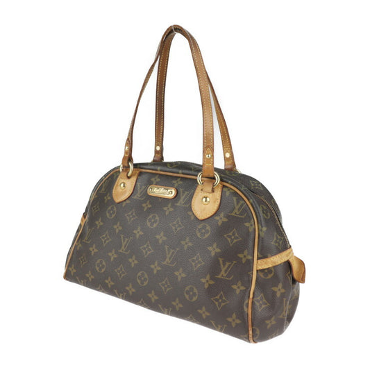 LOUIS VUITTON ルイ ヴィトン モントルグイユPM モノグラム ハンドバッグ M95565 PVC レザー ブラウン ビトン