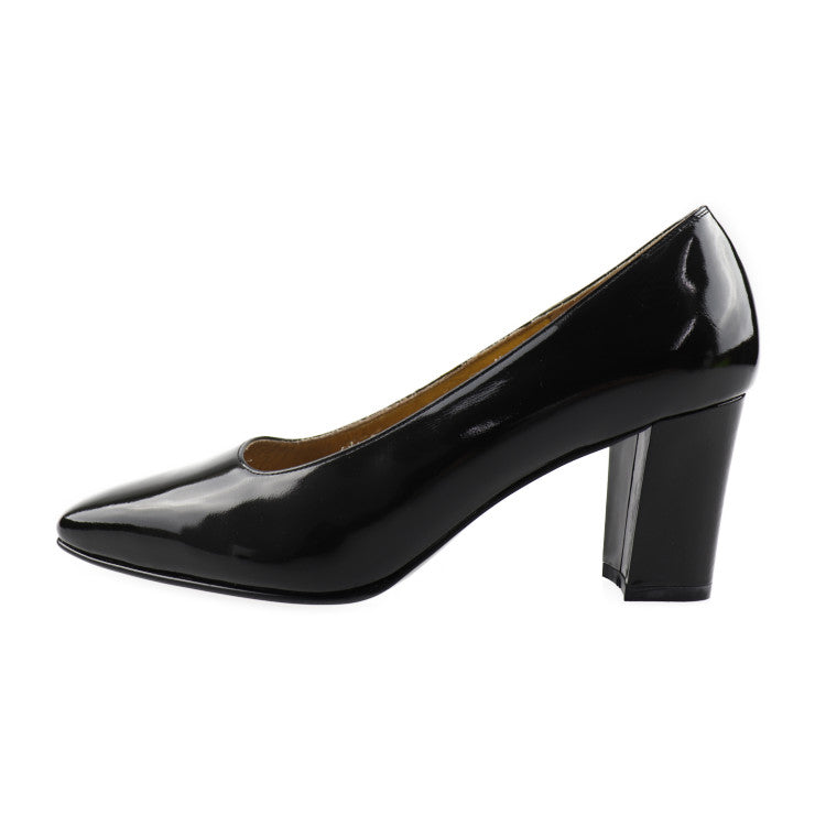 超美品 Valentino Garavani ヴァレンティノ ガラヴァーニ パンプス パンプス 表記サイズ 7 エナメル ダークグリーン系 チャンキーヒール 参考サイズ25cm