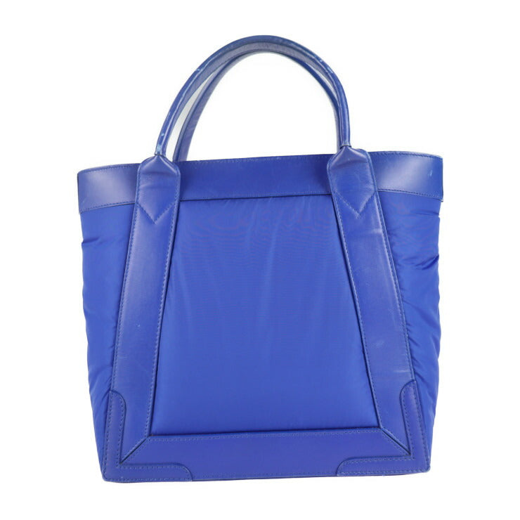 BALENCIAGA バレンシアガ カバスS トートバッグ 363425 ナイロン レザー ブルー スモールトートバッグ ハンドバッグ カバスPM