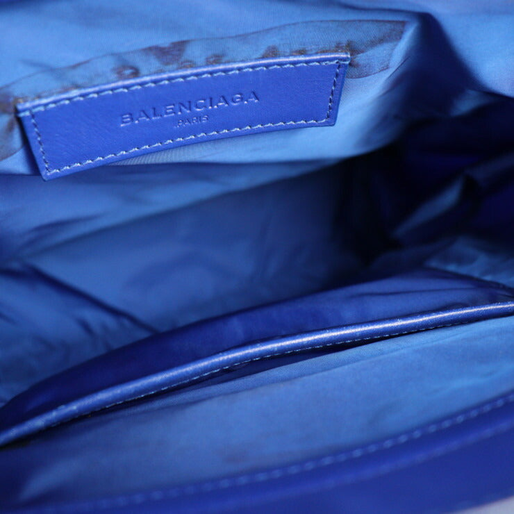 BALENCIAGA バレンシアガ カバスS トートバッグ 363425 ナイロン レザー ブルー スモールトートバッグ ハンドバッグ カバスPM