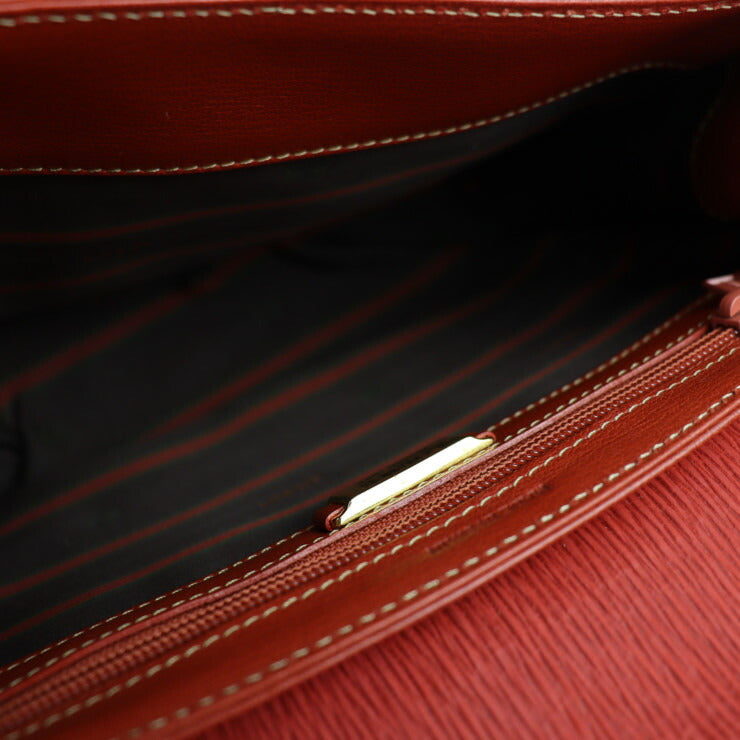 美品 LOEWE ロエベ ベラスケス ツイスト クラッチバッグ - レザー レッド系 セカンドバッグ バーミリオン系