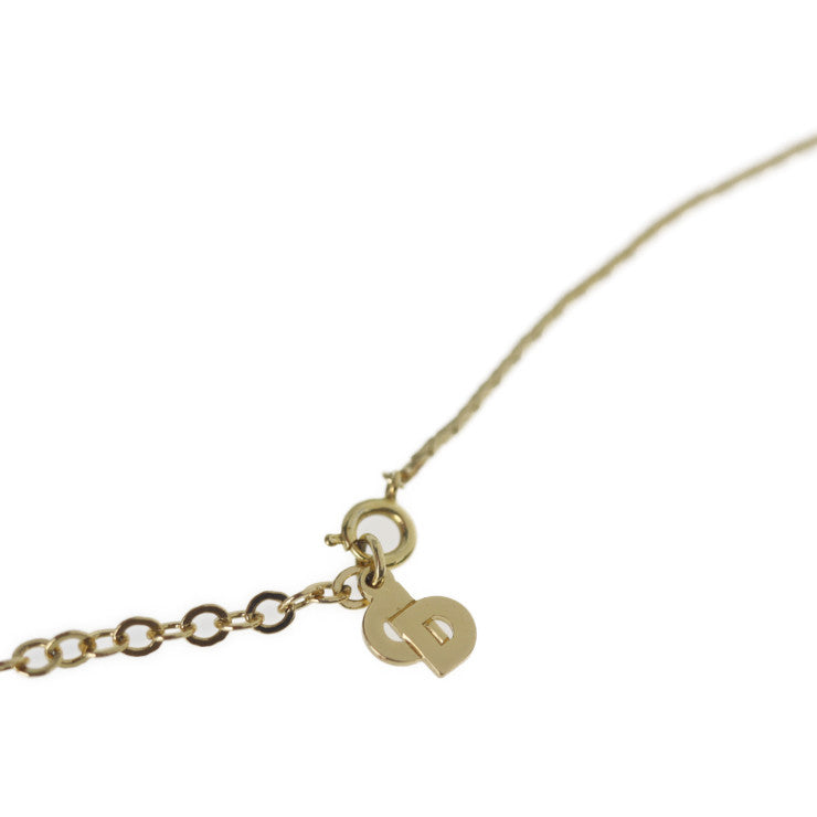 美品 Christian Dior クリスチャンディオール ネックレス ネックレス - メタル ラインストーン ゴールド ブラック ペンダント