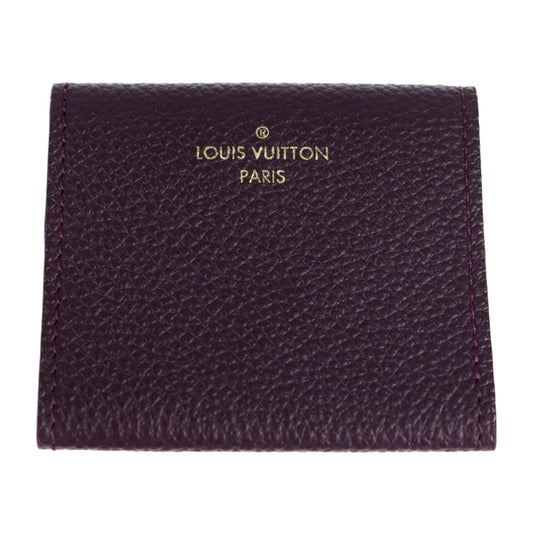 超美品 LOUIS VUITTON ルイ ヴィトン エテュイ エクテュール M61484 レザー ケッチュ パープル系 ゴールド金具 イヤホンケース ビトン