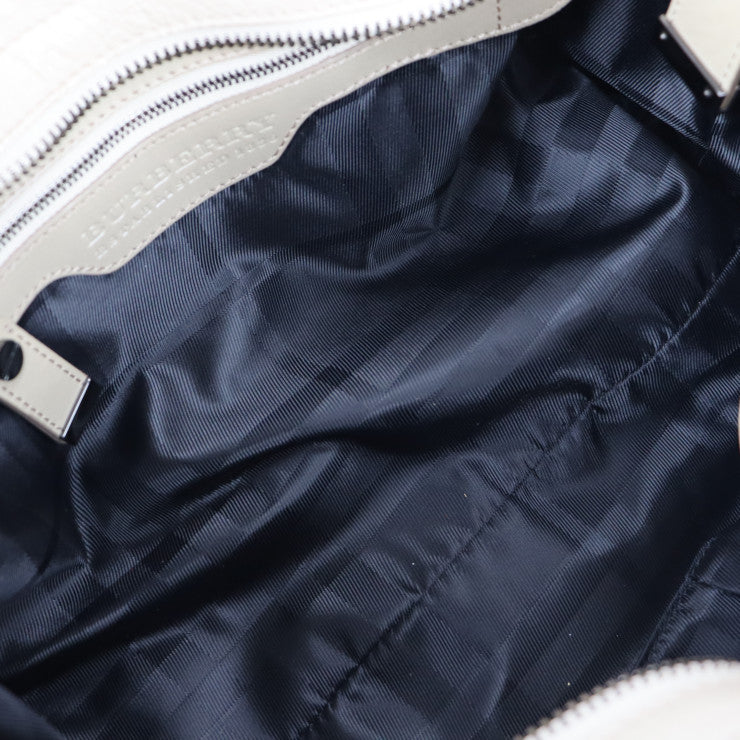美品 BURBERRY バーバリー 2WAY トートバッグ ハンドバッグ レザー ベージュ系 ショルダーバッグ