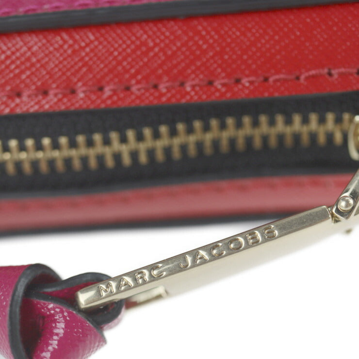 超美品 MARC JACOBS マークジェイコブス ホットショット ショルダーバッグ M0012740 レザー ピンク系 レッド系 ゴールド金具 チェーンショルダー ポシェット