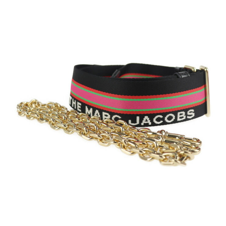 超美品 MARC JACOBS マークジェイコブス ホットショット ショルダーバッグ M0012740 レザー ピンク系 レッド系 ゴールド金具 チェーンショルダー ポシェット