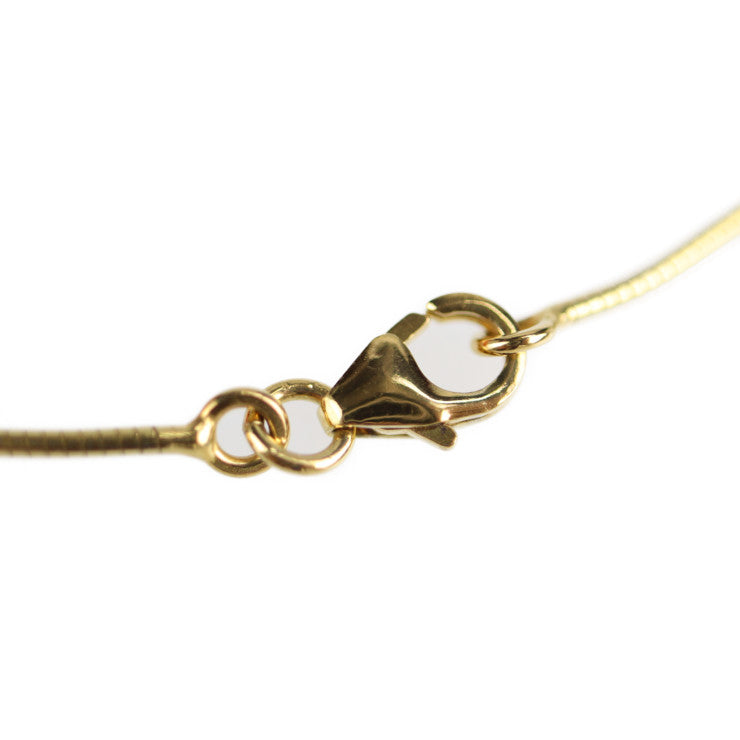 Beautiful HERMES Chaine d'Ancre Isatis Necklace - Metal Gold Orange Pendant