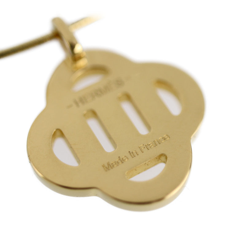 Beautiful HERMES Chaine d'Ancre Isatis Necklace - Metal Gold Orange Pendant