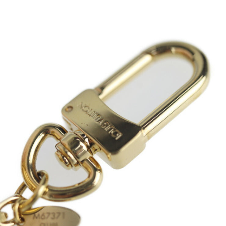 美品 LOUIS VUITTON ルイ ヴィトン フラッフィー キーホルダー M67371 ラビットファー メタル ローズクレール ピンク系 バッグチャーム ビトン
