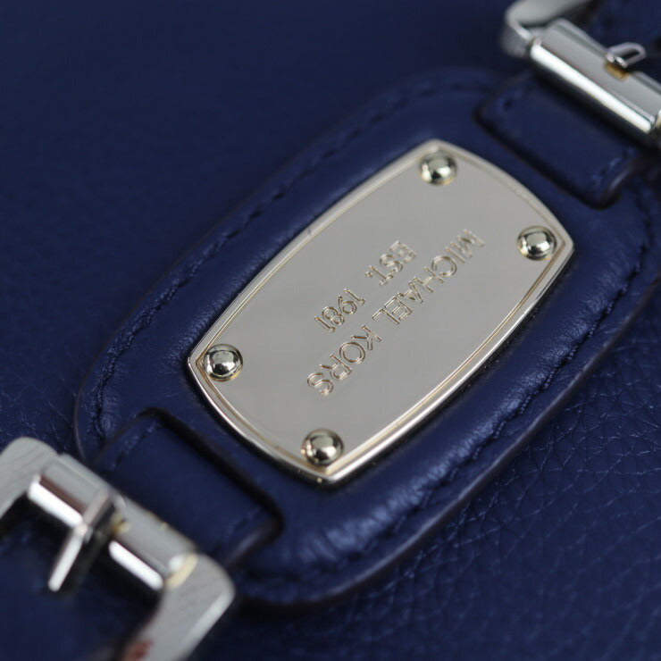 超美品 Michael Kors マイケルコース クロスボディバッグ ショルダーバッグ 35F2GHMC3L レザー ネイビー ゴールド金具 ポシェット