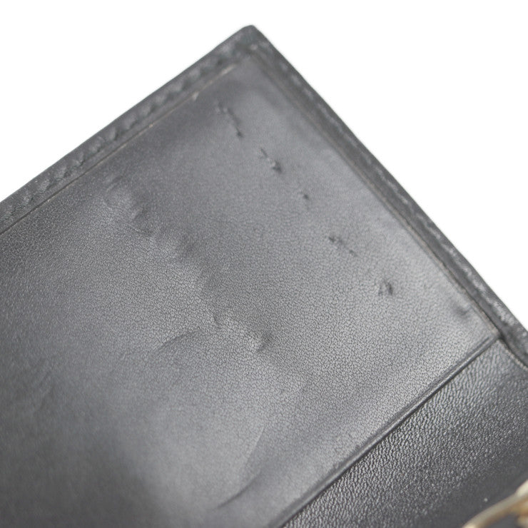 Beautiful BVLGARI Collezione Key Case 32439 PVC coated canvas leather grey black pink silver hardware tri-fold 6-ring