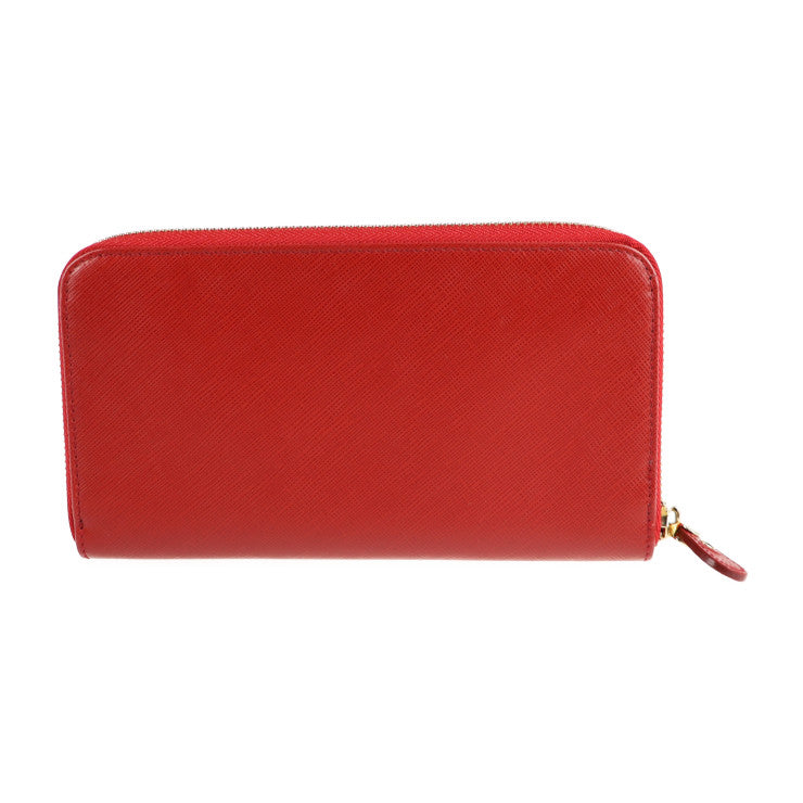 超美品 Salvatore Ferragamo サルヴァトーレ フェラガモ ガンチーニ 長財布 22 B300 レザー ROSSO レッド系 ゴールド金具 ラウンドファスナー
