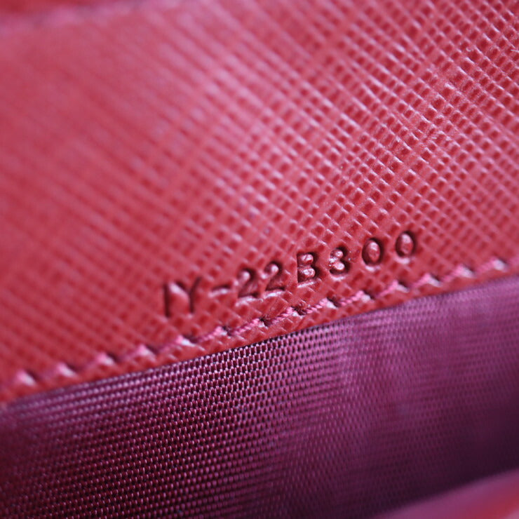 超美品 Salvatore Ferragamo サルヴァトーレ フェラガモ ガンチーニ 長財布 22 B300 レザー ROSSO レッド系 ゴールド金具 ラウンドファスナー