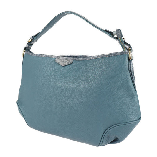 美品 LEATHER JEWELS レザージュエルズ バッグ ショルダーバッグ 71031A レザー クロコダイル ブルージーン ゴールド金具 2WAY ハンドバッグ