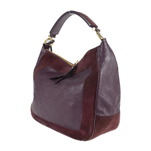 美品 LOUIS VUITTON ルイ ヴィトン オダシューズPM モノグラムアンプラント ショルダーバッグ M40583 レザー スウェード オーブ パープル系 2WAY ハンドバッグ ワンショルダーバッグ ビトン スエード
