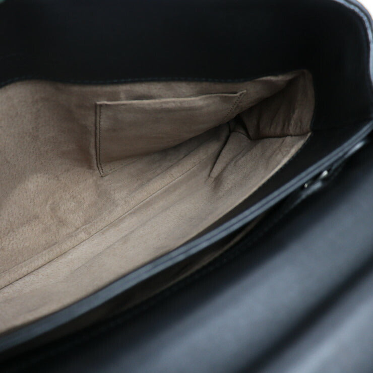 BOTTEGAVENETA ボッテガヴェネタ オリンピアバッグ ミディアム イントレチャート ショルダーバッグ 386499 レザー ブラック ガンメタ チェーンショルダー