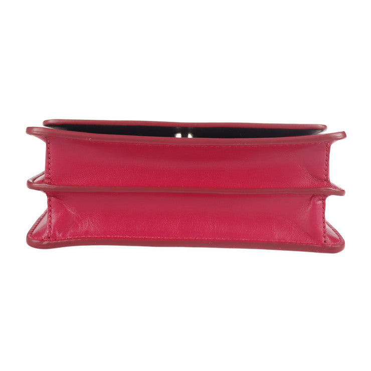 超美品 PRADA プラダ 2WAYバッグ ショルダーバッグ BT1031 ボックスカーフ PEONIA ピンク系 シルバー金具 ショルダーウォレット ポシェット レザー クラッチバッグ ポーチ