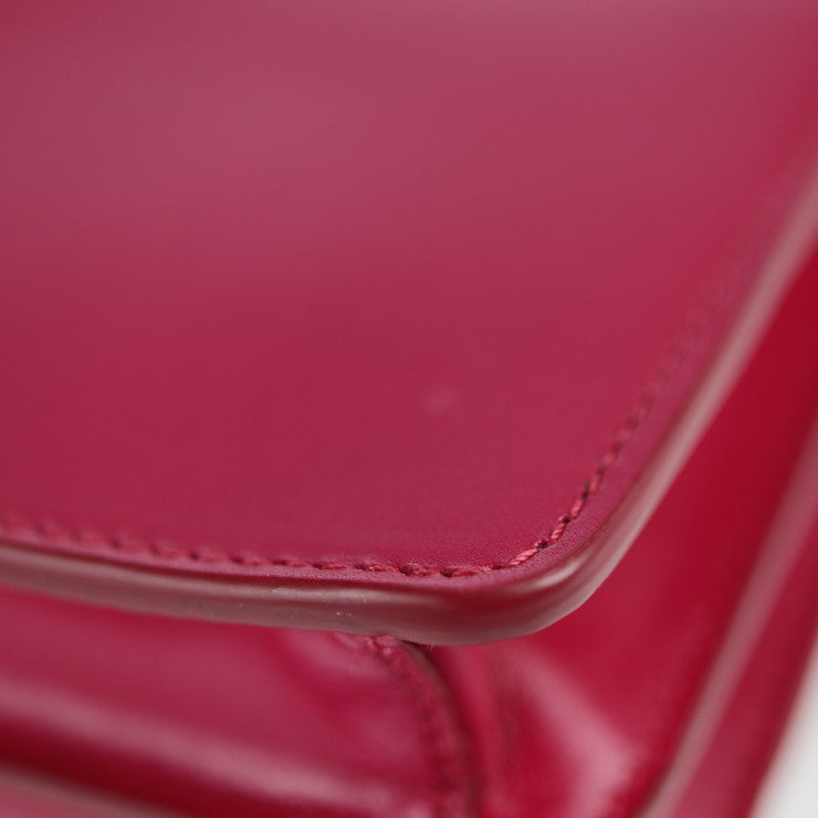 超美品 PRADA プラダ 2WAYバッグ ショルダーバッグ BT1031 ボックスカーフ PEONIA ピンク系 シルバー金具 ショルダーウォレット ポシェット レザー クラッチバッグ ポーチ