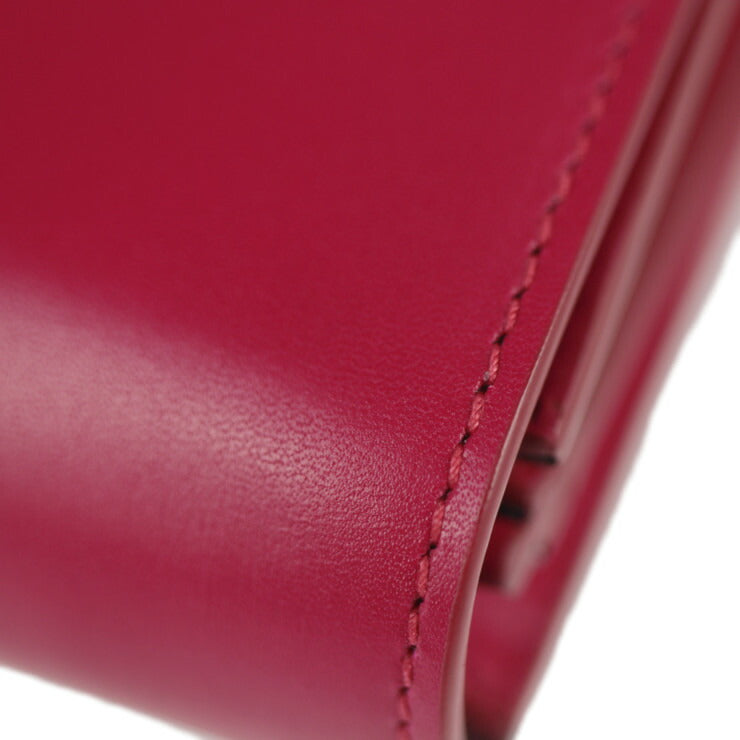 超美品 PRADA プラダ 2WAYバッグ ショルダーバッグ BT1031 ボックスカーフ PEONIA ピンク系 シルバー金具 ショルダーウォレット ポシェット レザー クラッチバッグ ポーチ