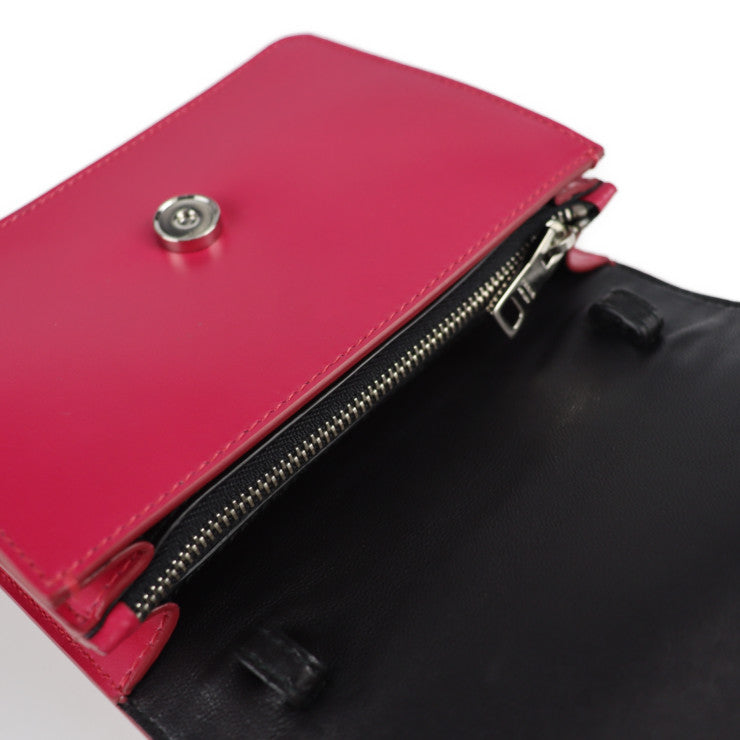 超美品 PRADA プラダ 2WAYバッグ ショルダーバッグ BT1031 ボックスカーフ PEONIA ピンク系 シルバー金具 ショルダーウォレット ポシェット レザー クラッチバッグ ポーチ
