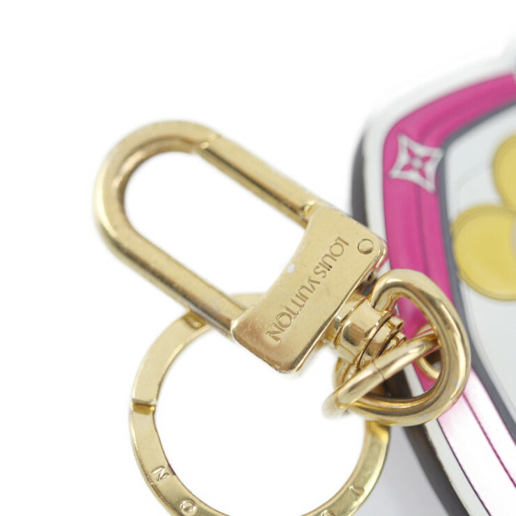 LOUIS VUITTON Louis Vuitton Portecle Epi Vivienne Monogram Keychain M68653 PVC Metal Brown Pink Multicolor Gold Hardware Keyring Bag Charm Vuitton