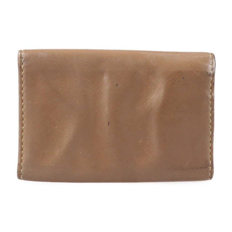 BVLGARI BVLGARI BVLGARI Colore Key Case 33068 Leather Brown Gold Hardware 6-ring Tri-fold