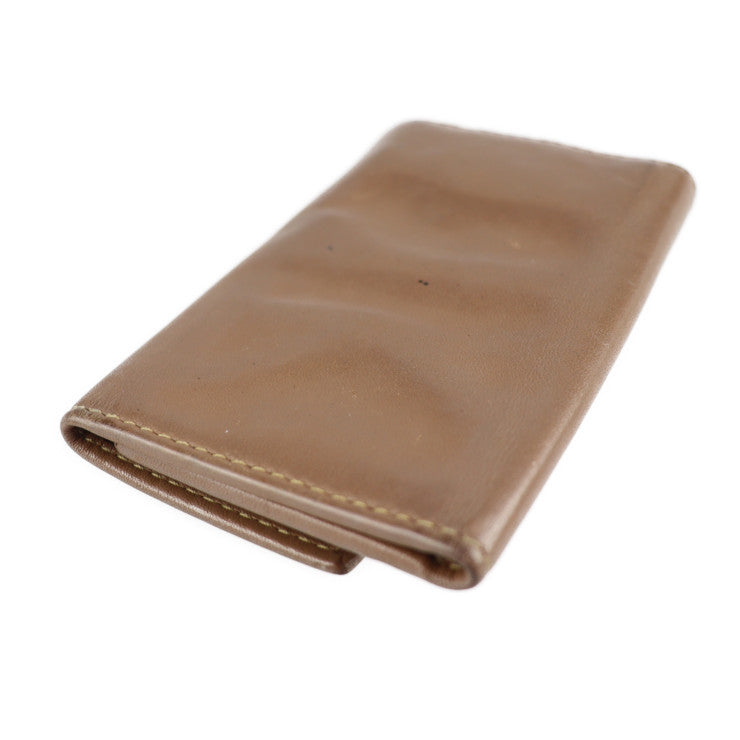 BVLGARI BVLGARI BVLGARI Colore Key Case 33068 Leather Brown Gold Hardware 6-ring Tri-fold