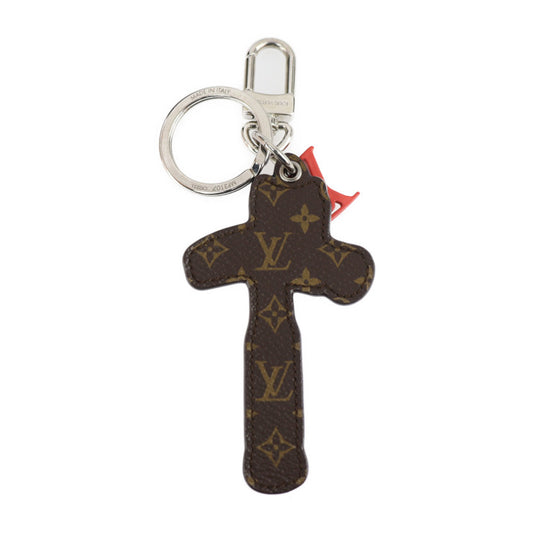 LOUIS VUITTON ルイ ヴィトン LVコミック ポルトクレ ハンマー モノグラム キーホルダー MP3107 PVC メタル ブラウン 赤 青 白 シルバー金具 キーリング ビトン
