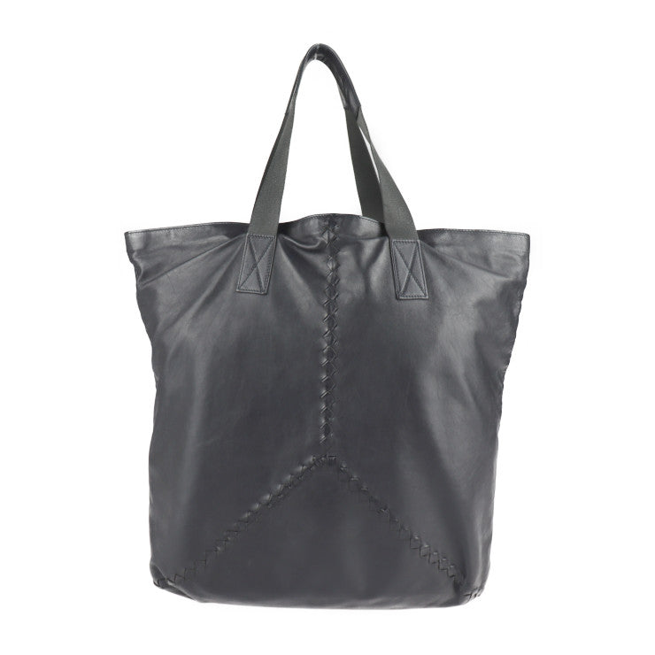 BOTTEGAVENETA ボッテガヴェネタ イントレチャート トートバッグ 234540 レザー ブラック ハンドバッグ ショッピングバッグ