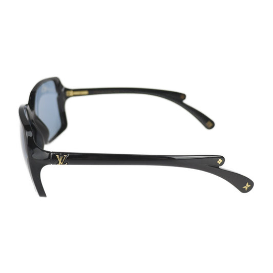 LOUIS VUITTON ルイ ヴィトン フロール カレ サングラス Z0287E 表記サイズ 61 14 セルフレーム ブラック ライトブルー系 ゴールドロゴ ビトン