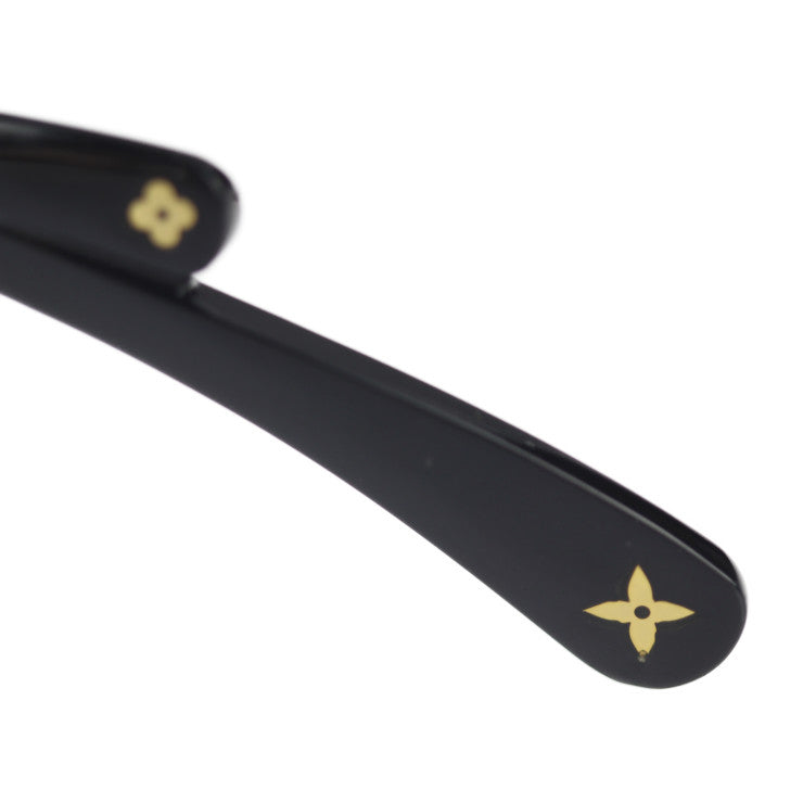 LOUIS VUITTON ルイ ヴィトン フロール カレ サングラス Z0287E 表記サイズ 61 14 セルフレーム ブラック ライトブルー系 ゴールドロゴ ビトン