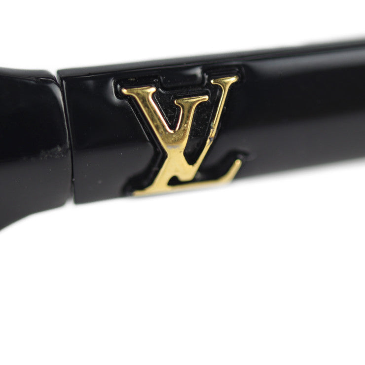 LOUIS VUITTON ルイ ヴィトン フロール カレ サングラス Z0287E 表記サイズ 61 14 セルフレーム ブラック ライトブルー系 ゴールドロゴ ビトン
