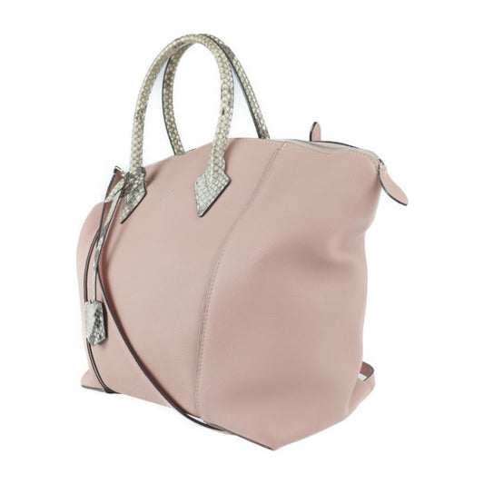 超美品 LOUIS VUITTON ルイ ヴィトン ロックイットMM パルナセア ハンドバッグ N92043 パイソン ヴォーカシミール MAGNOLIA ピンク系 ベージュ系 シルバー金具 2WAY ショルダーバッグ ビトン