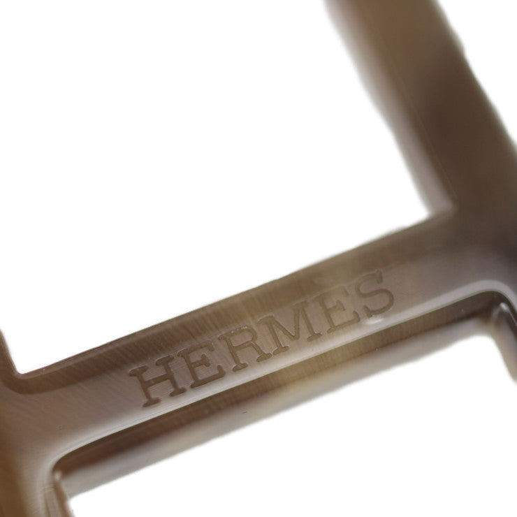 新品未使用展示品 HERMES エルメス アマール ネックレス - バッファローホーン サーモンピンク系 ブラウン ペンダント シェーヌダンクル ジュエリー