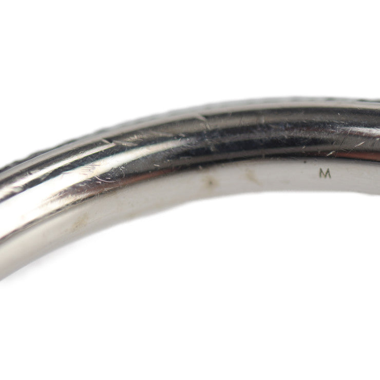 LOUIS VUITTON Louis Vuitton Jonck Monogram Eclipse Bangle M63649 Size M Metal Monogram Eclipse Black Silver C Bangle Vuitton