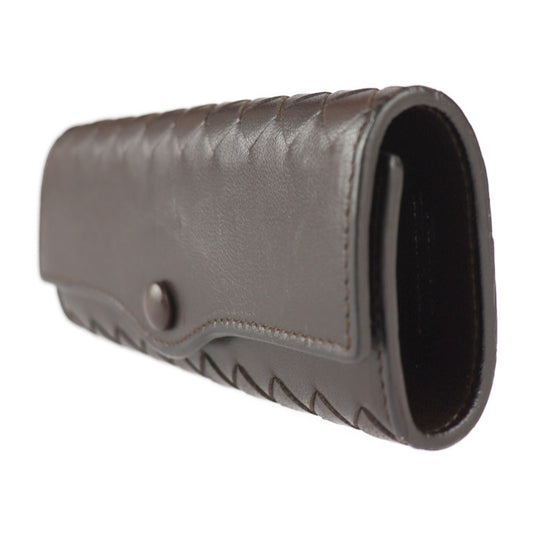 BOTTEGAVENETA ボッテガヴェネタ イントレチャート キーケース 120740 レザー ダークブラウン ゴールド金具 三つ折り 5連 キーリング