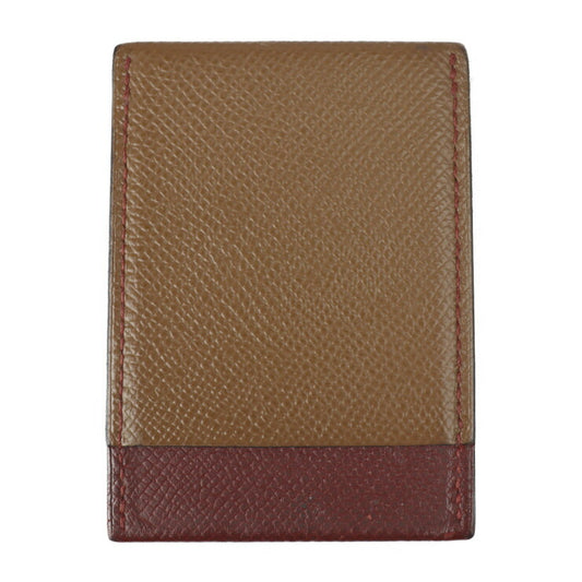 HERMES エルメス MC2 ガマ ジャングル カードケース - ヴォーエプソン ブラウン系 名刺入れ パスケース バイカラー A刻印