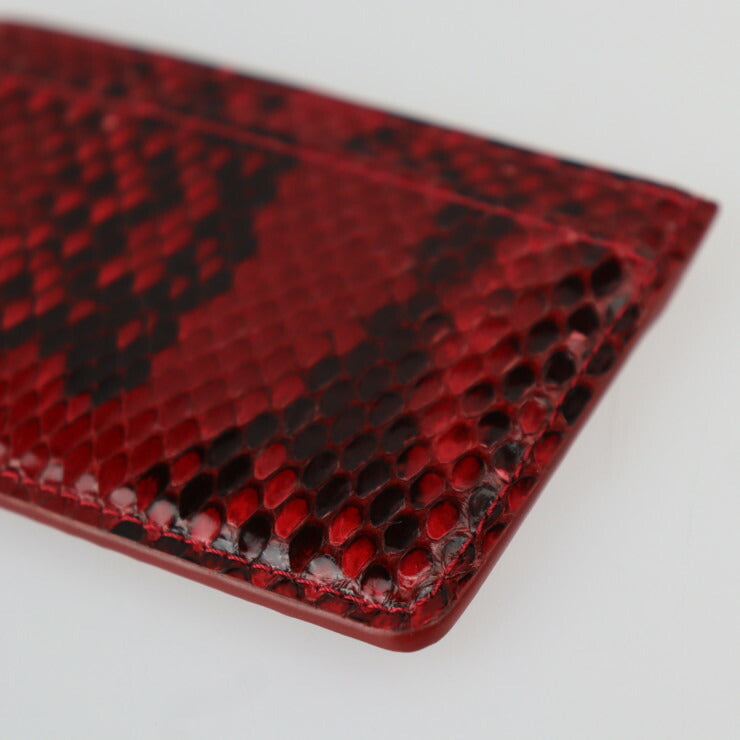 美品 LOUIS VUITTON ルイ ヴィトン ポルト カルト サーンプル カードケース N94174 パイソン FUCHSIA レッド系 エキゾチックレザー 激レア 希少 ビトン