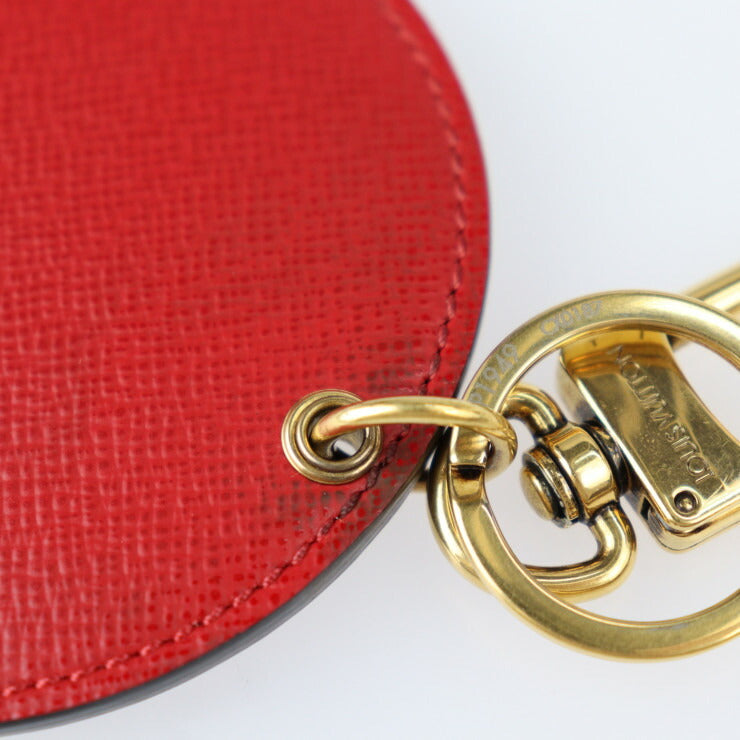 美品 LOUIS VUITTON ルイ ヴィトン ポルトクレ イリュストレ モノグラム キーホルダー MP1949 PVC レザー ブラウン レッド ゴールド金具 山本寛斎 歌舞伎 キーリング バッグチャーム ビトン