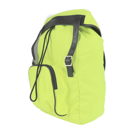 美品 SAINT LAURENT PARIS サンローランパリ Moon ムーン リュック・デイパック 342609 ナイロン レザー ネオンイエロー ブラック バックパック