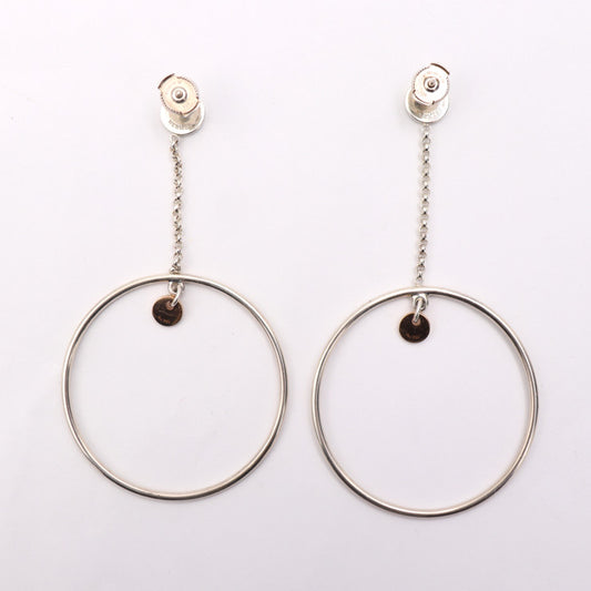 美品 HERMES エルメス フープ ピアス エクスリブリス ピアス - シルバー925 K18ピンクゴールド シルバー ピンクゴールド Ag925×Au750 SV925 K18PG