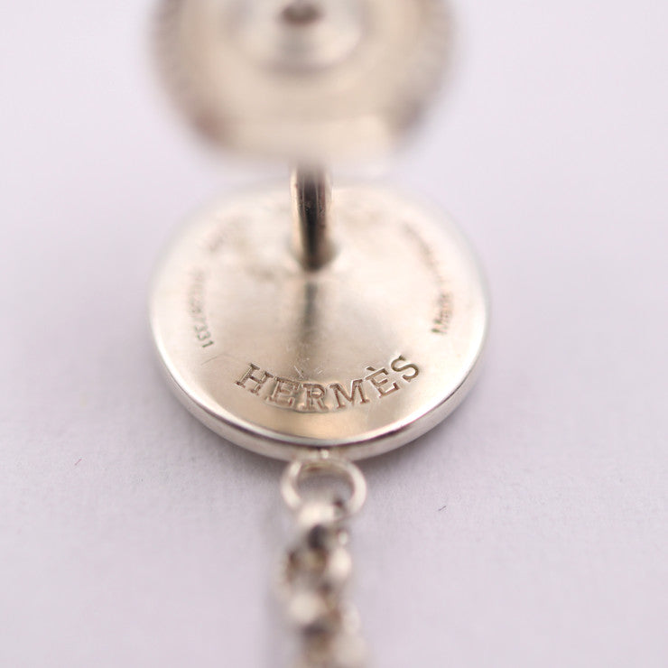 美品 HERMES エルメス フープ ピアス エクスリブリス ピアス - シルバー925 K18ピンクゴールド シルバー ピンクゴールド Ag925×Au750 SV925 K18PG