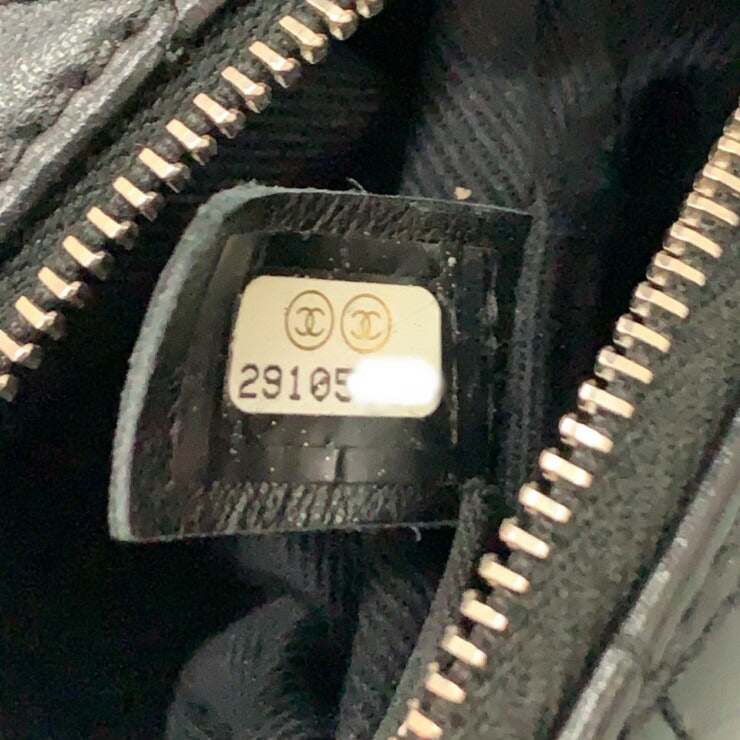 美品 CHANEL シャネル ベルトバッグ ユニフォーム マトラッセ ボディバッグ - ラムスキン ブラック シルバー金具 ウエストバッグ