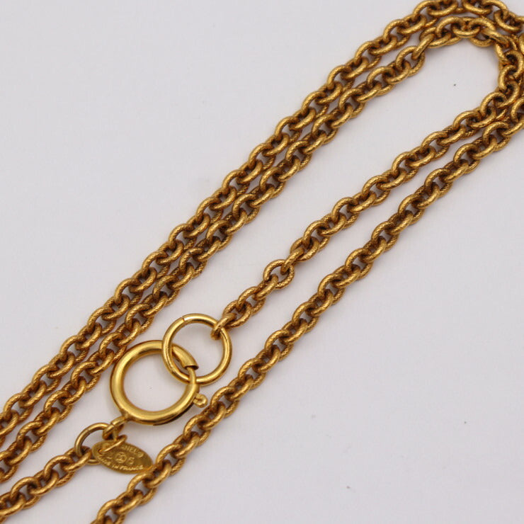 美品 CHANEL シャネル カラーストーン ネックレス グリポア ネックレス - メタル カラーストーン ゴールド レッド グリーン ペンダント ヴィンテージ